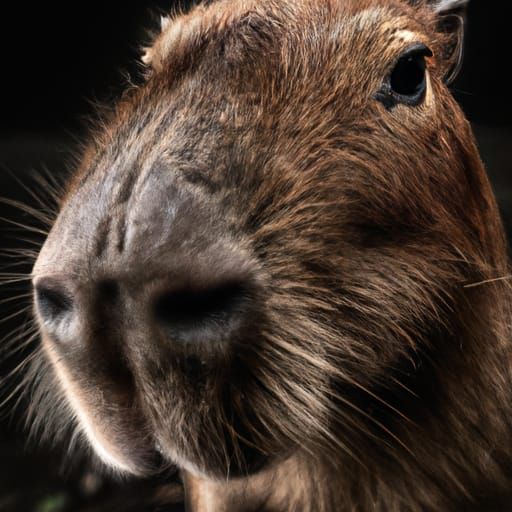 Captivating Capybara Portrait in Natural Ambient Light