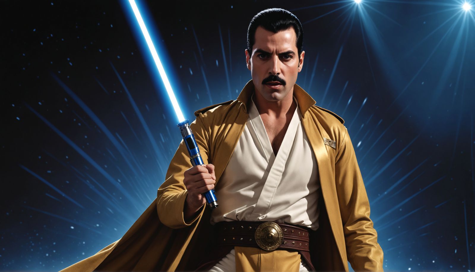 Freddie Mercury as a Jedi Knight