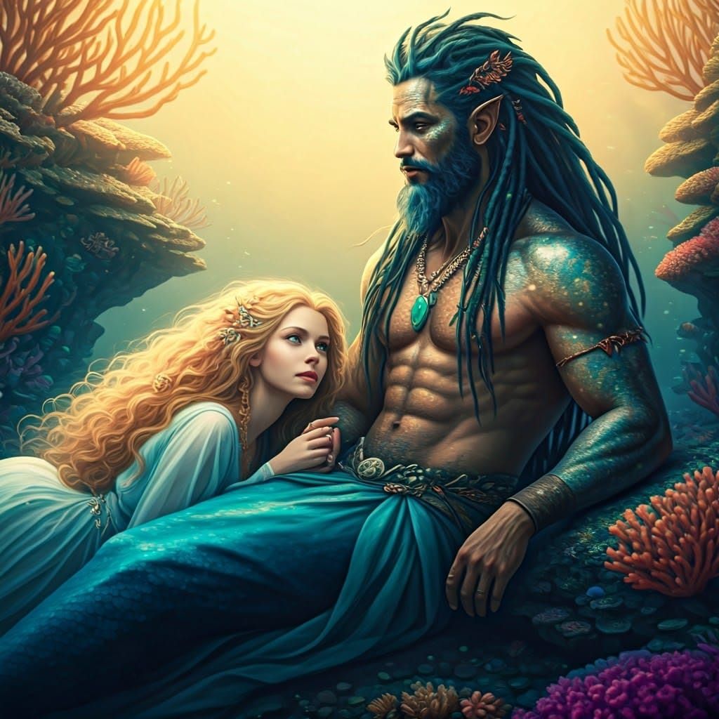 Sea King in Luminous Coral Atoll