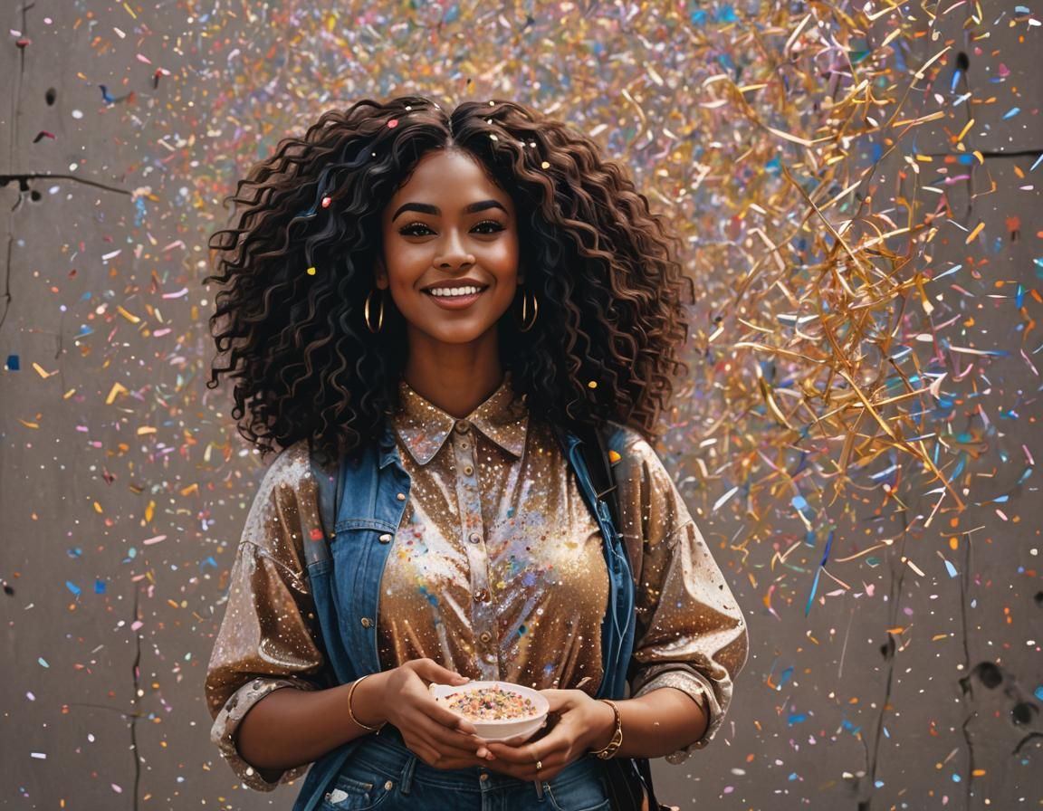 Magical Brown Girl Sprinkling Magic Everywhere