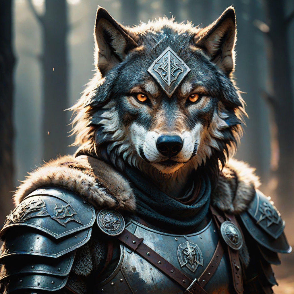 Epic Female Warrior in Medieval Fantasy Armor