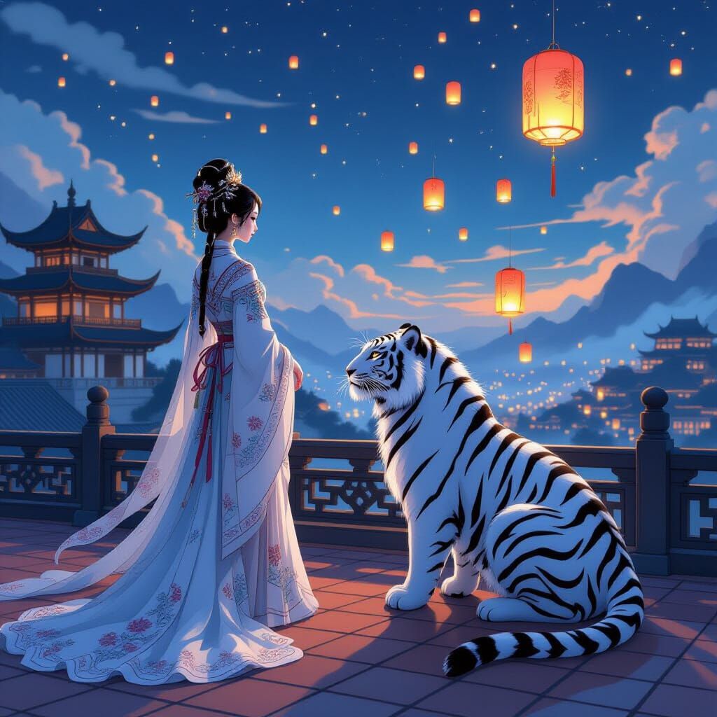 Lantern Night: Princess and White Tiger
