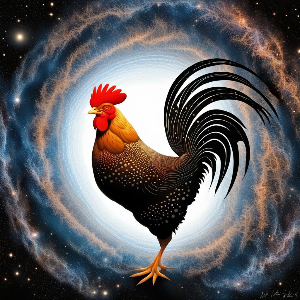 Chicken's Fractal Leap Between the Stars