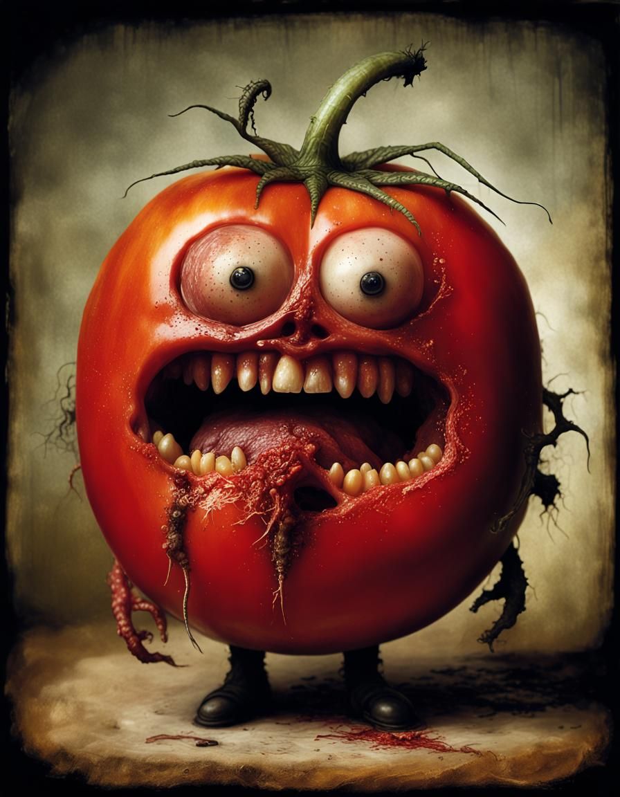 Tomato Vampire Cannibal in Volcanic Jungle