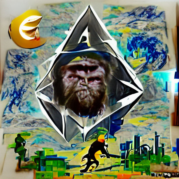 Ethereum Ape Ascends to the Moon: Crypto Art