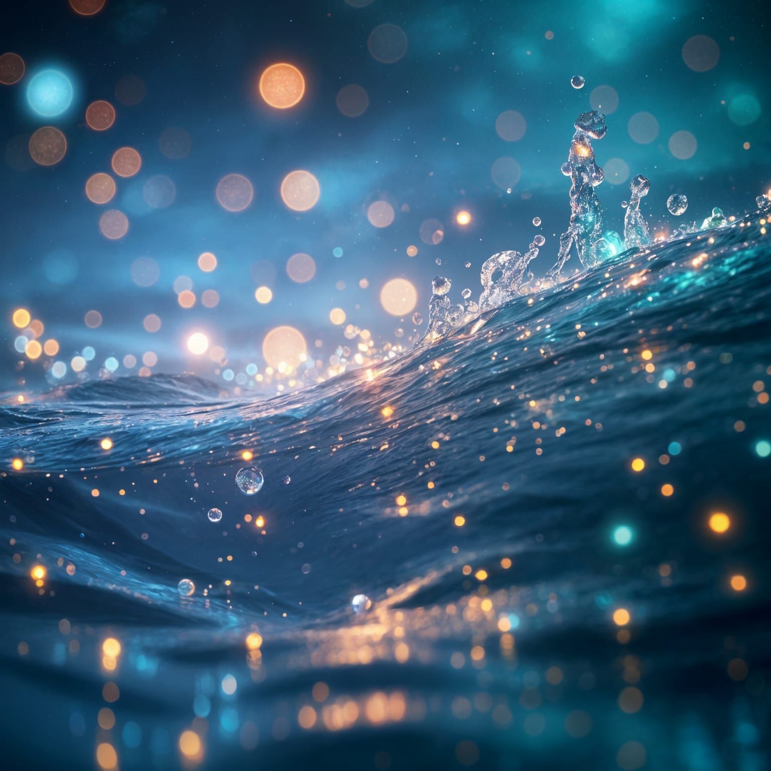 Ethereal Tides in Vibrant Hues