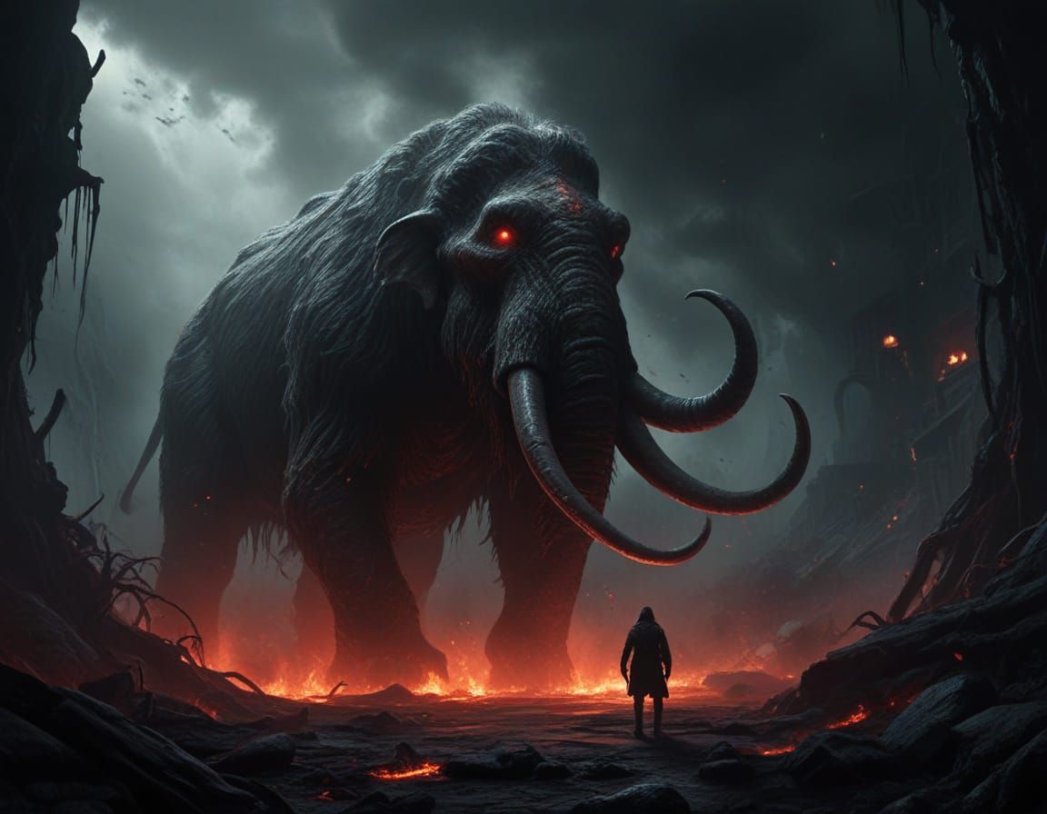 Colossal Beast Lurking in Shadowy Depths