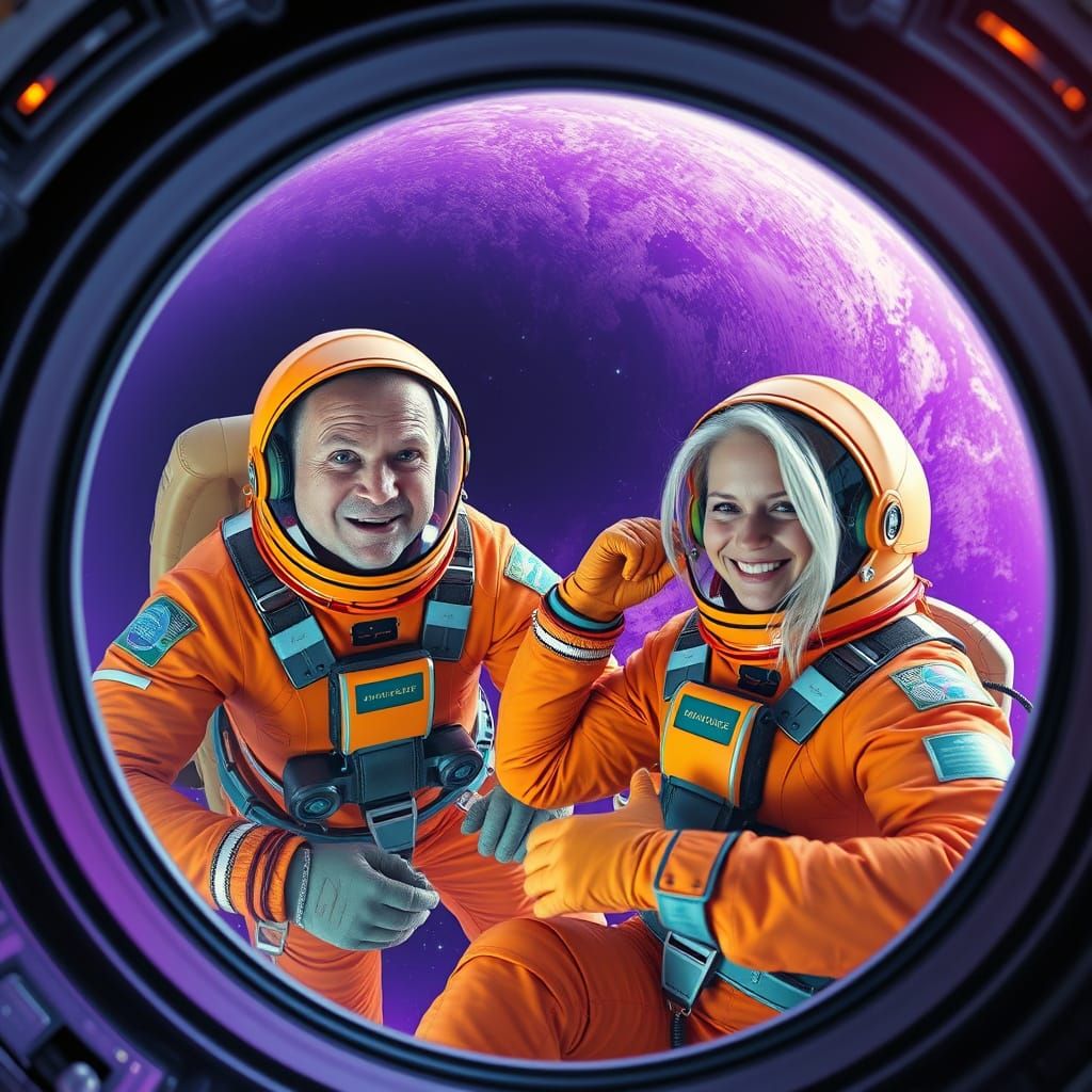 Astronauts in Space: Two Cosmonauts Repair Capsule in Vibran...