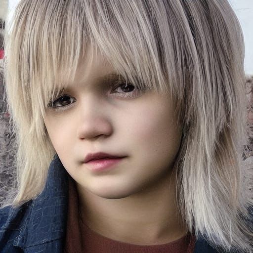 Sinister Close-Up of Boy with Diamond Eyes