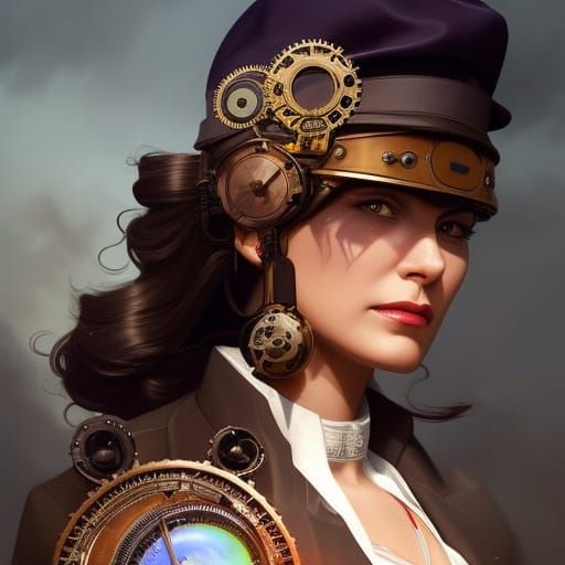 Steampunk Mad Scientist Portrait in 8k Resolution