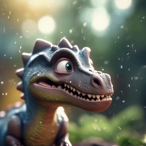 AI Renders a Dinosaur from Simple Prompt