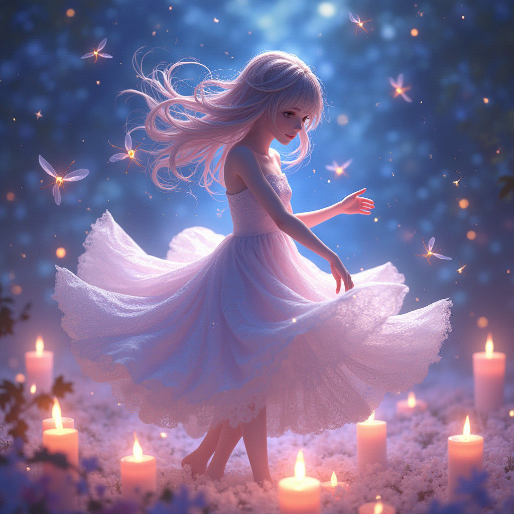 Ethereal Dance to Save a Life: 3D Anime Art