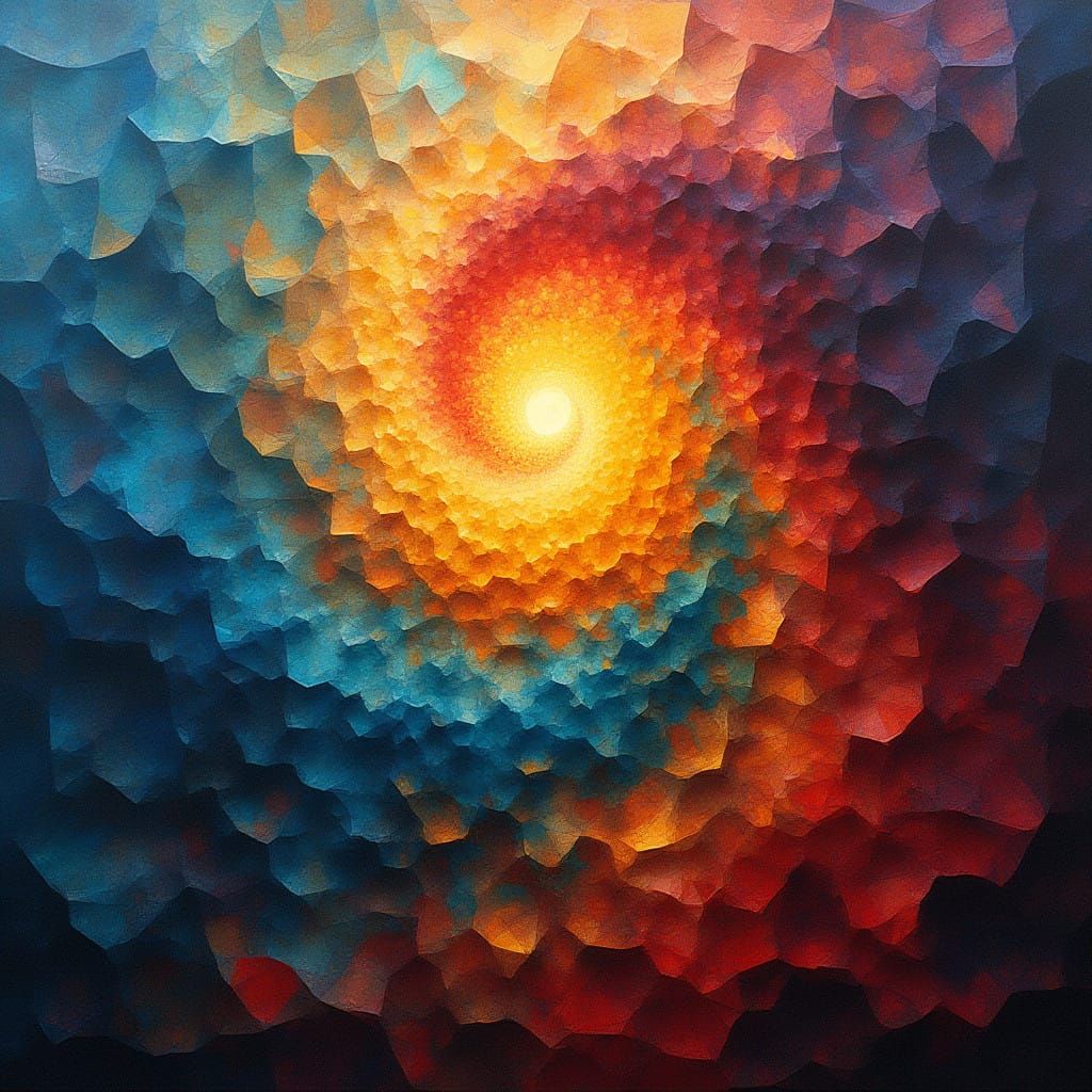 Ethereal Harmony in Geometric Abstraction