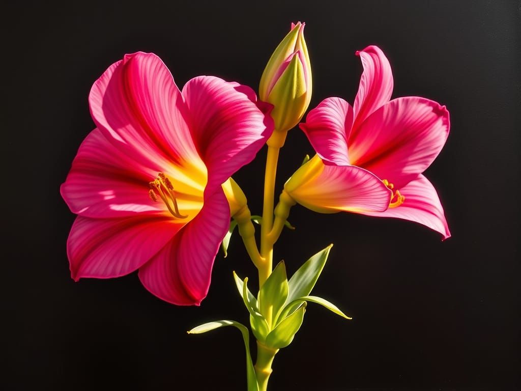 Vibrant Freesia Flowers in Luminous Sunlight