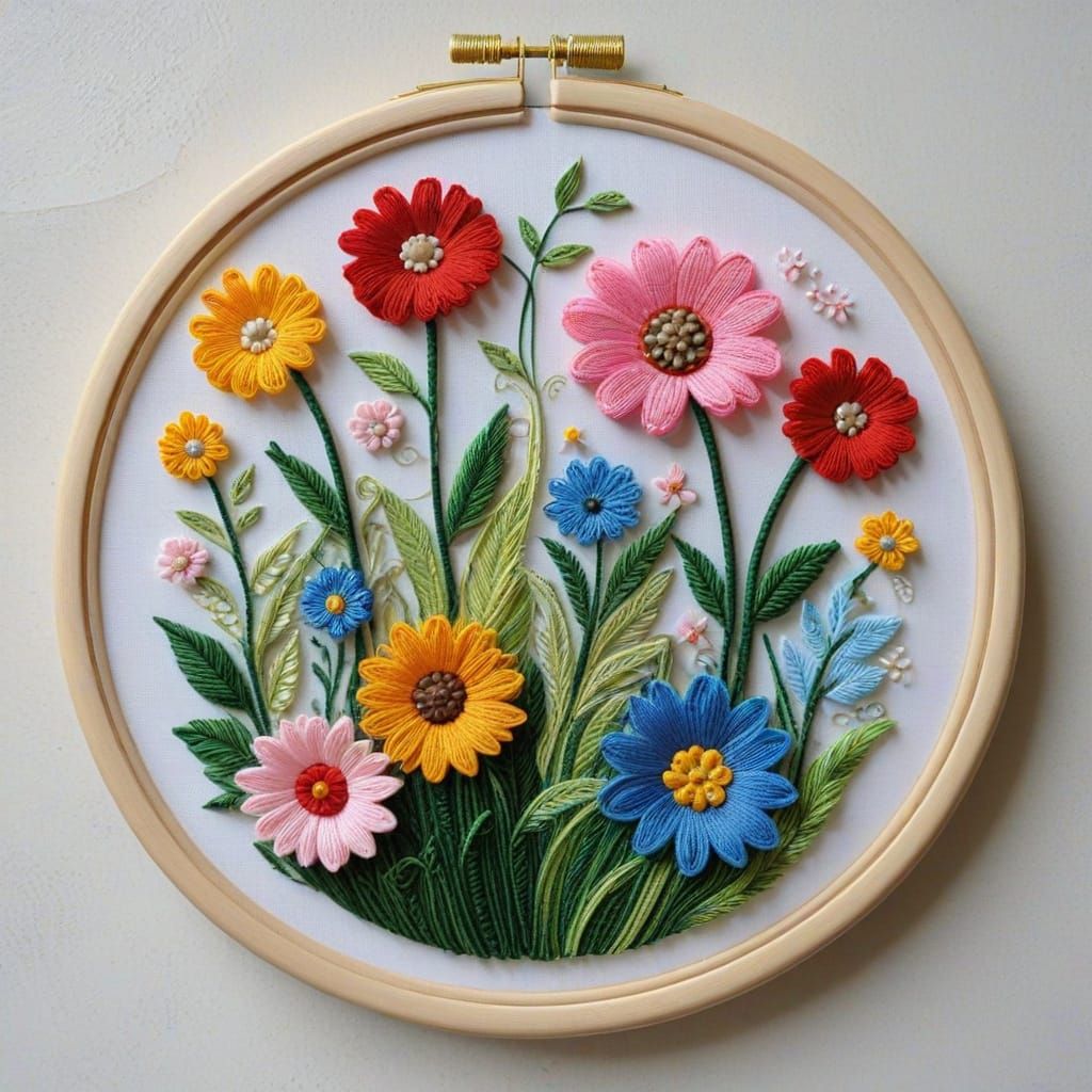 3D Stumpwork Embroidery Art