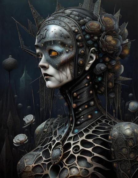 Intricate Double Exposure of Hellraiser's Pinhead