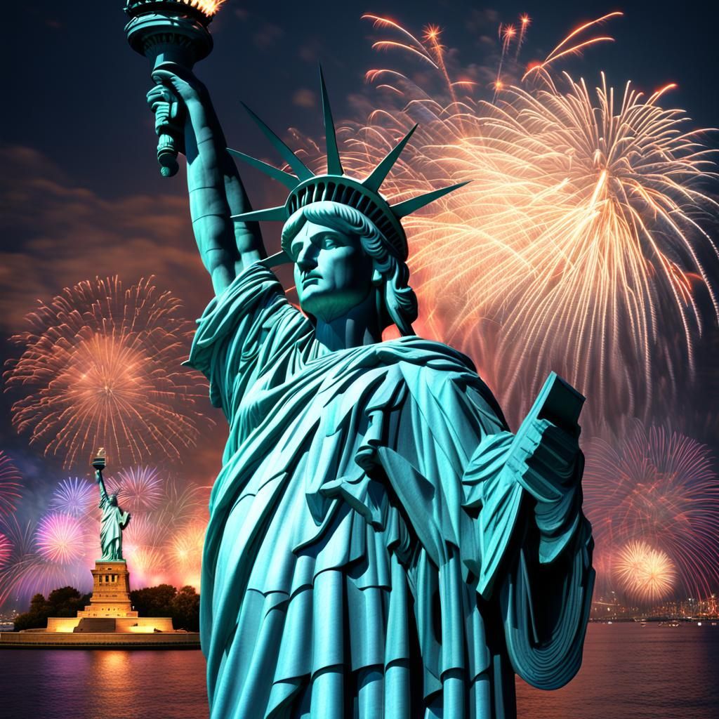 Statue of Liberty Celebrates Independence Day