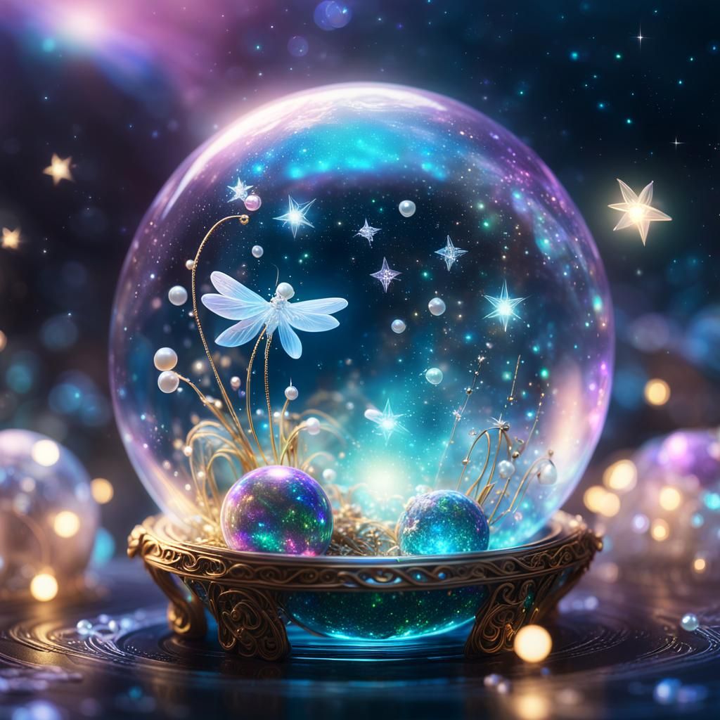 Ethereal Goddess Orb Concept Art in Digital Fantasy Style