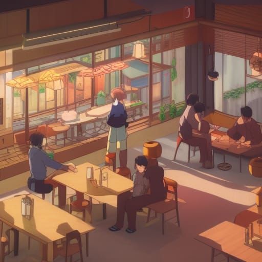 Cute, traditional, Korean coffeshop