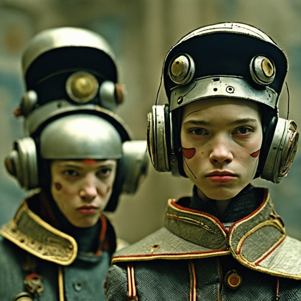 Beatific Idiot in Art Brut Style