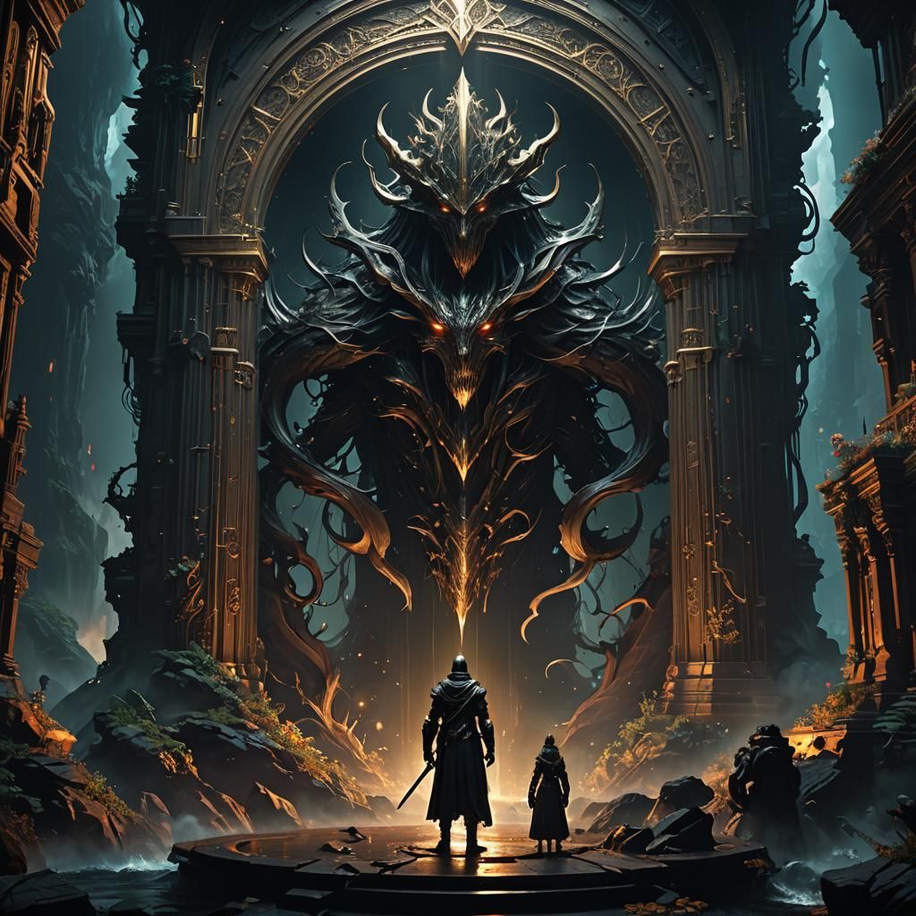 Abyss Gazes Back: Dark Fantasy Concept Art