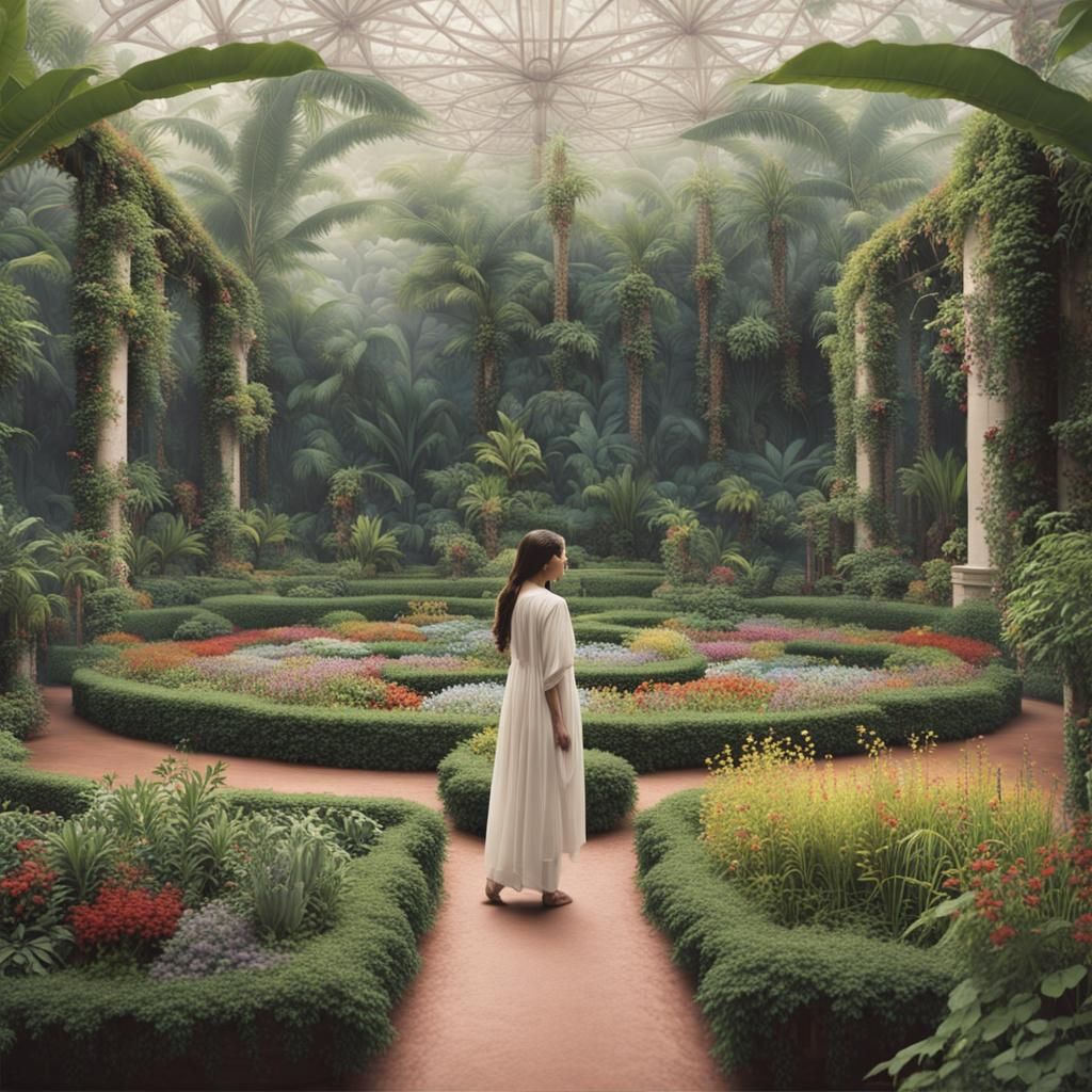 Dreamlike Eden Garden Scene