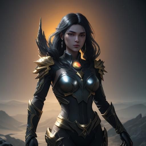 Enigmatic Figure from Celestial Plateau in 3D