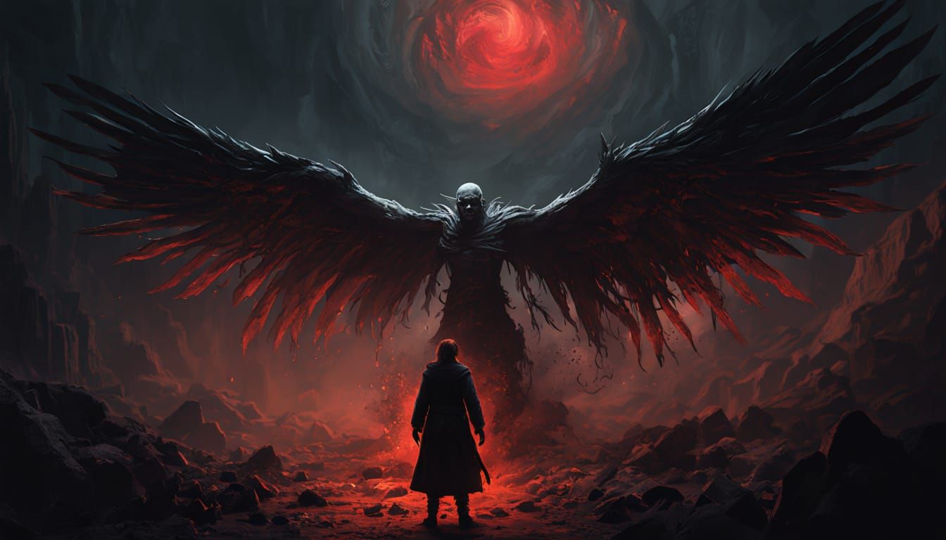 Demonic Angel in Hellish Splendor
