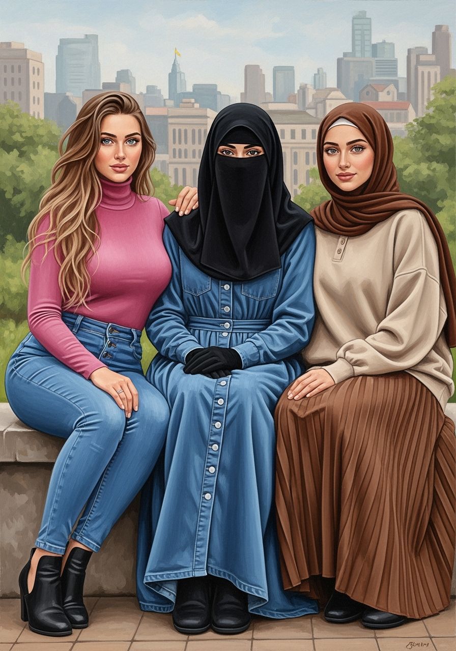 Friends in a Botanic Garden: Oil Painting