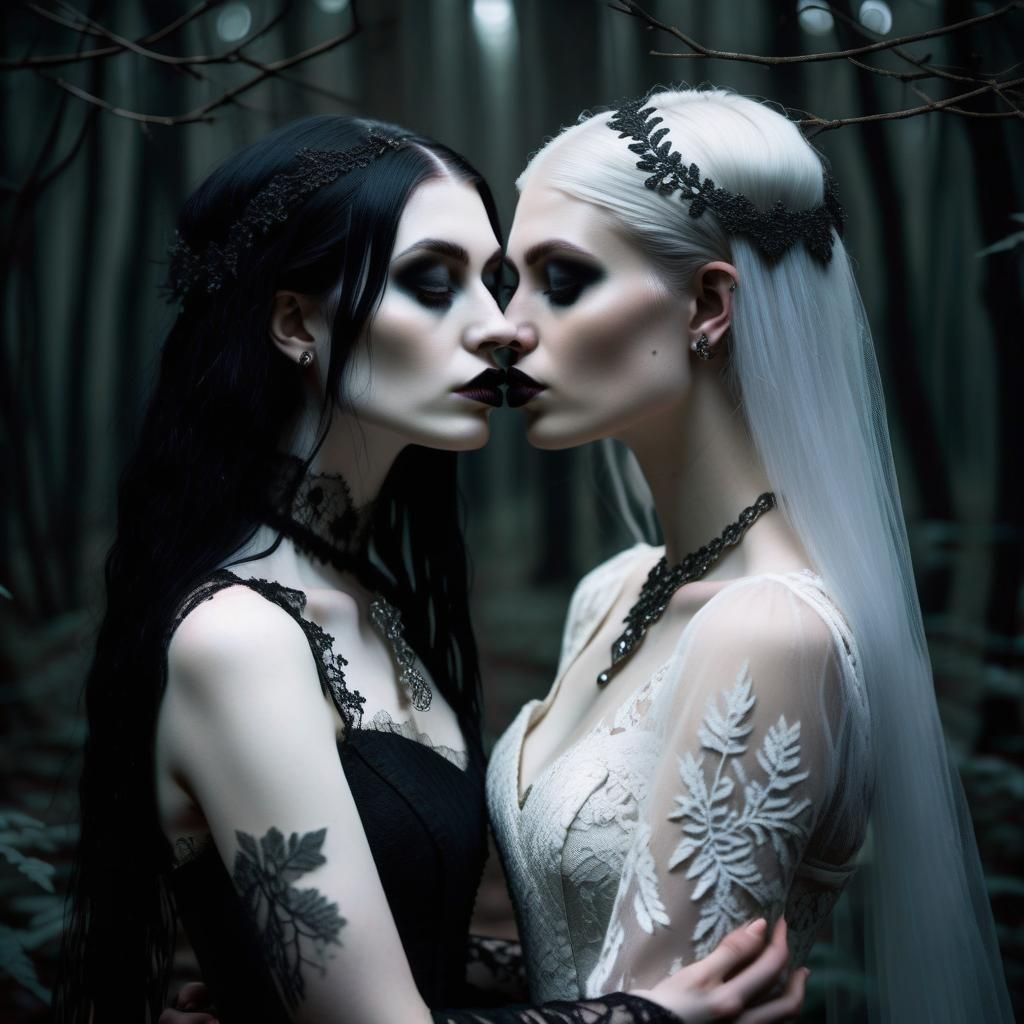 Goth Lesbian Romance in a Dark Forest