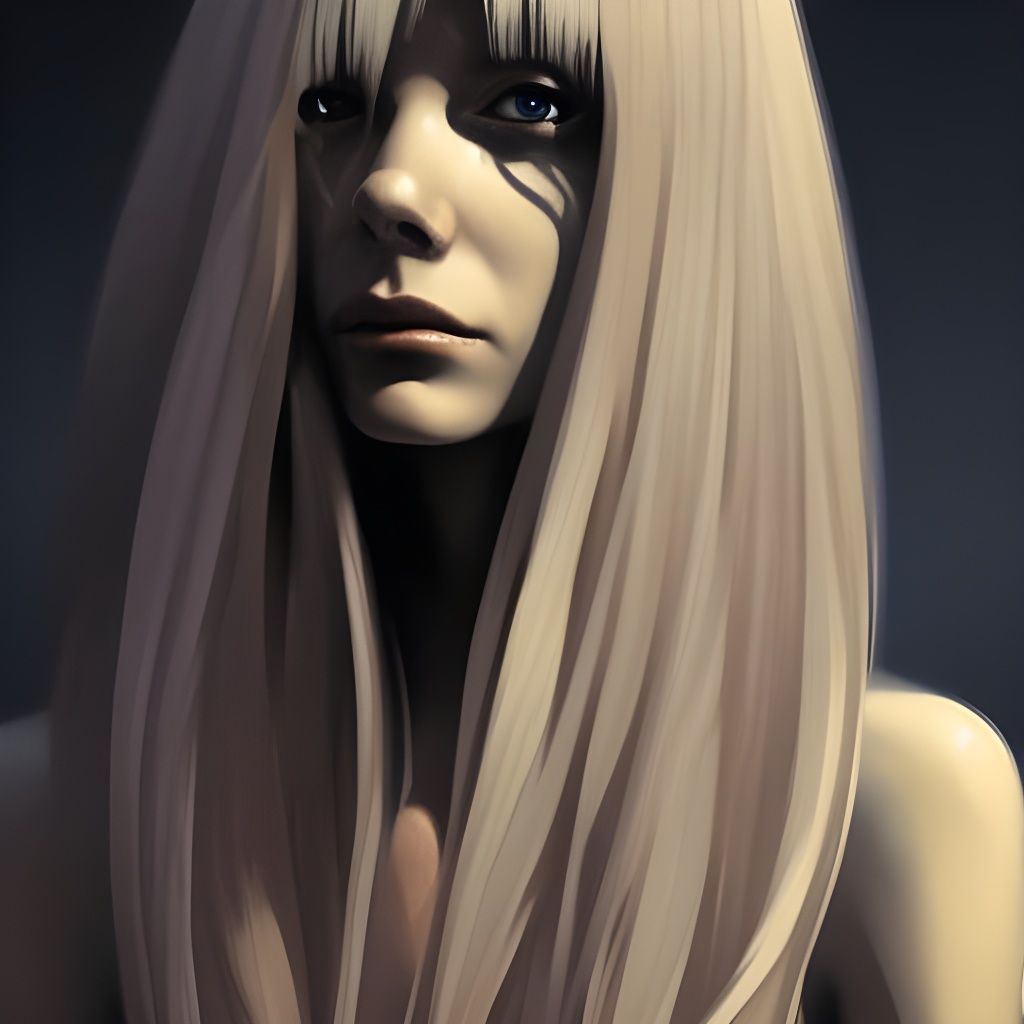 Demonic Cousin It Portrait in Hyperdetailed Style