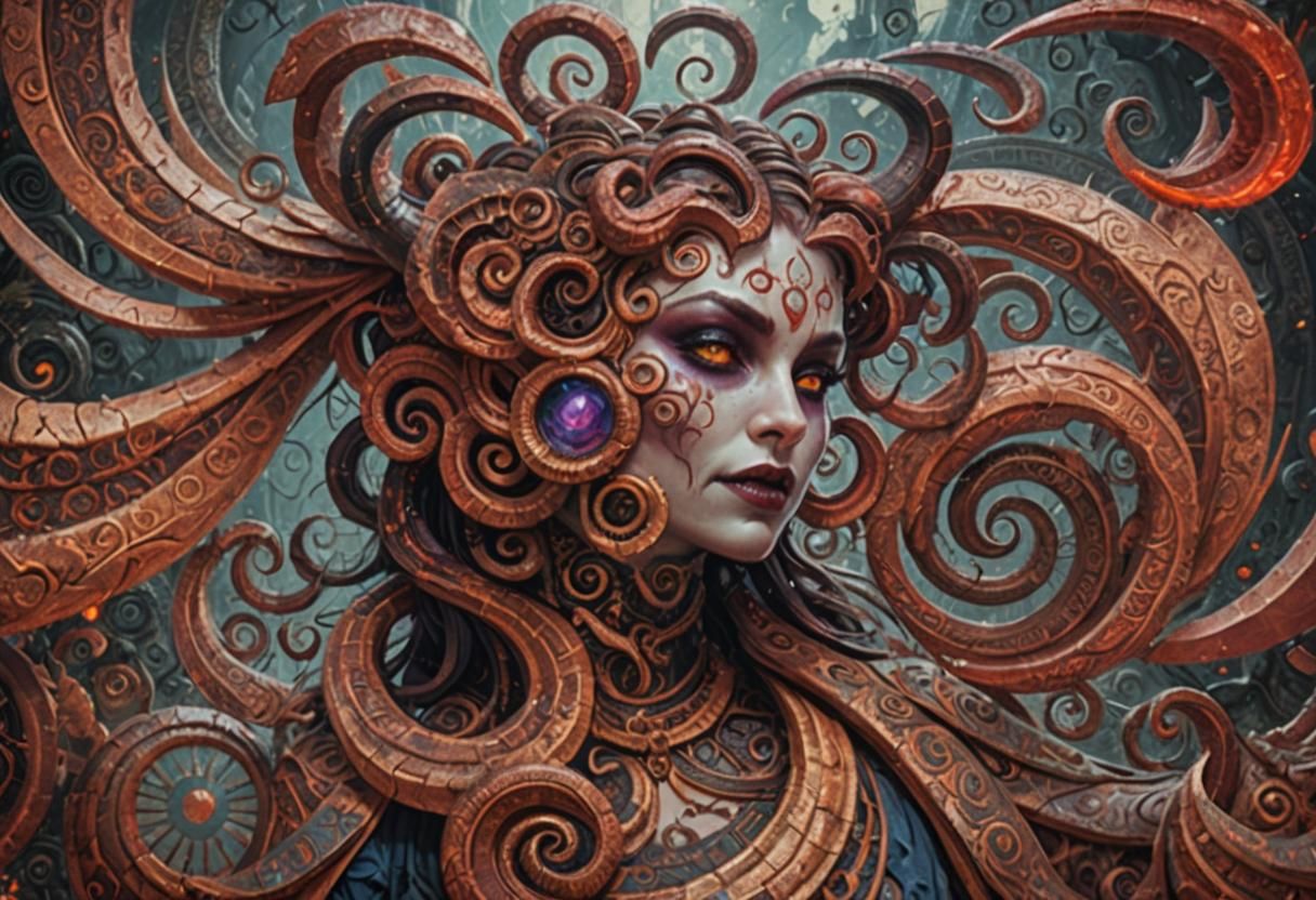 Goddess Lilith: Vivid Demonic Fantasy Concept Art