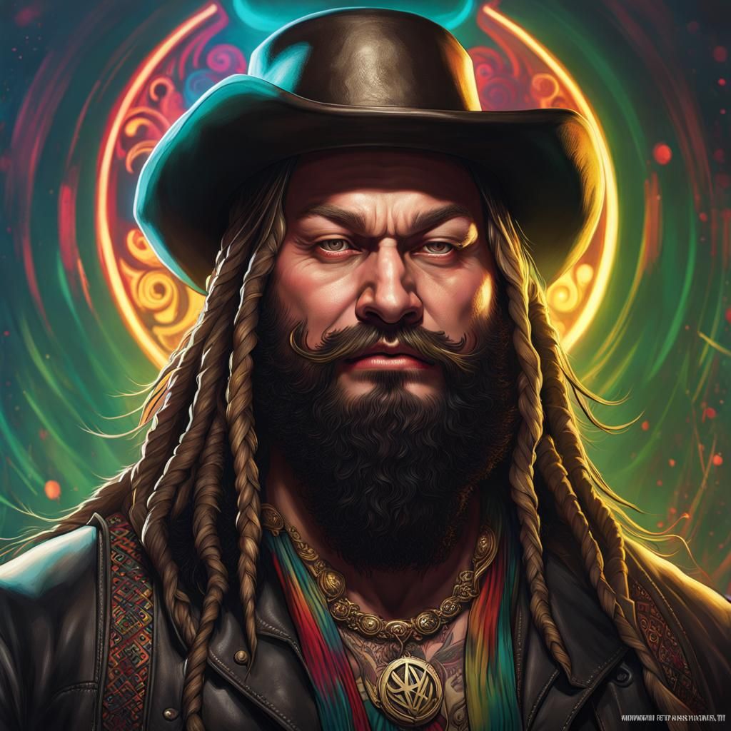 The Fiend Bray Wyatt Portrait in Hyperdetailed Digital Art