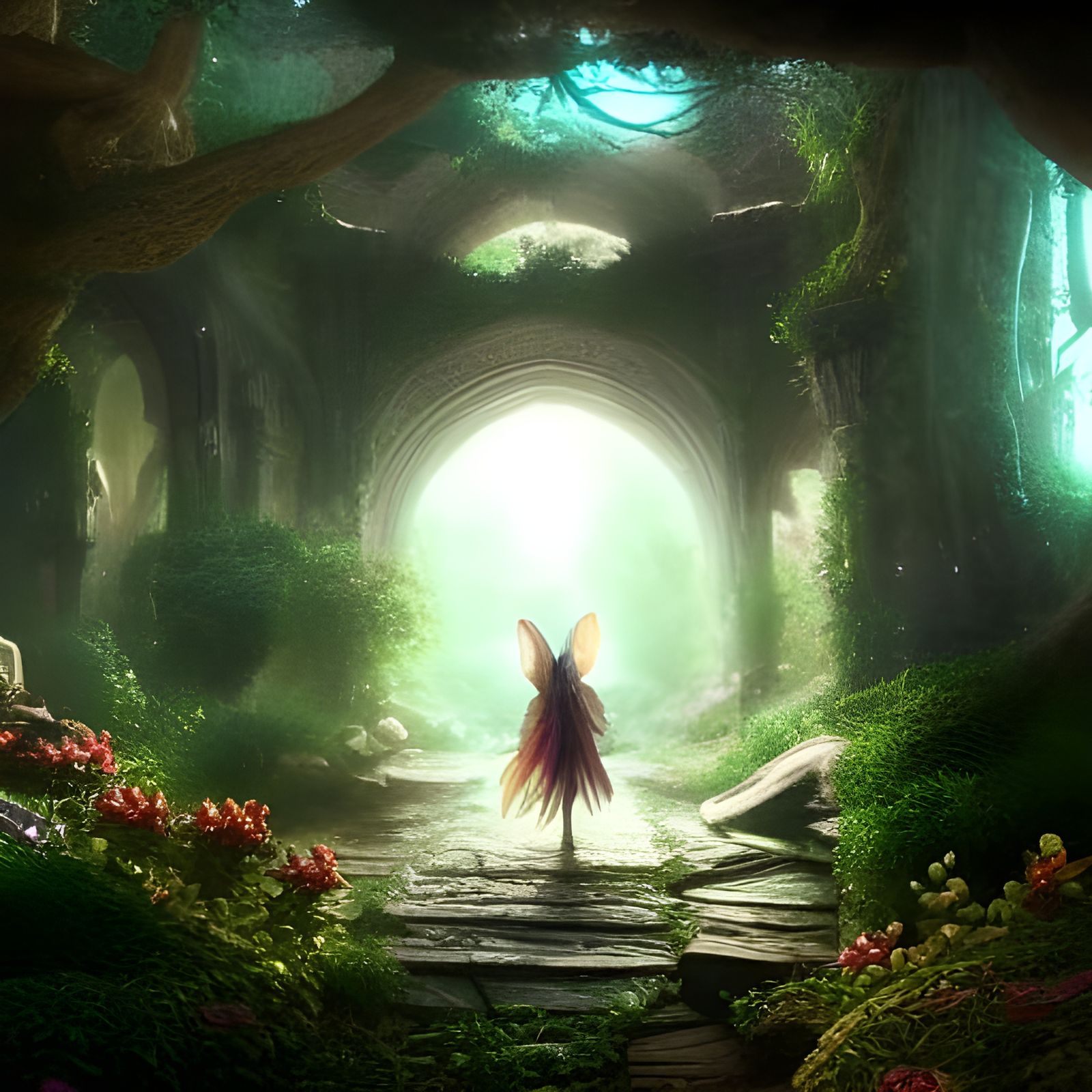 Enchanting Fairy Portal in Digital Matte Painting