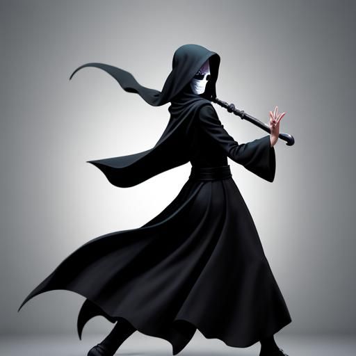 Woman Dancing with the Grim Reaper
