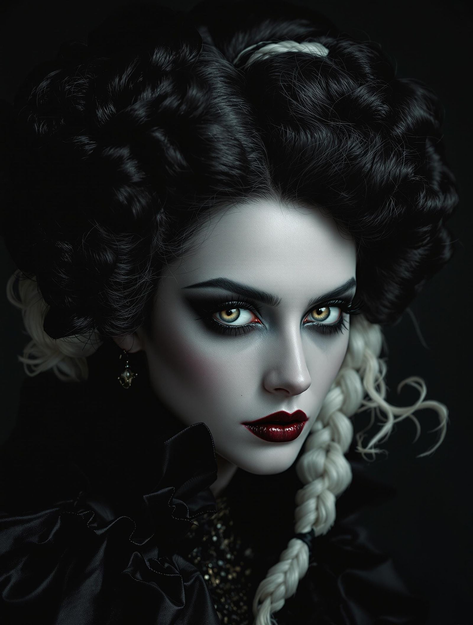 Victorian Gothic Beauty in Dramatic Portrait