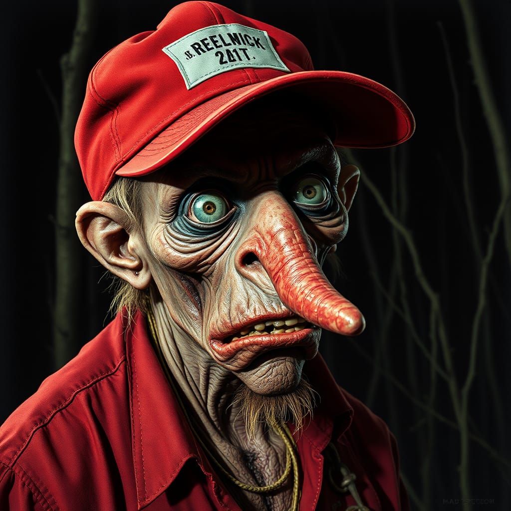 Redneck in Swamp: Mad Magazine Style Horror