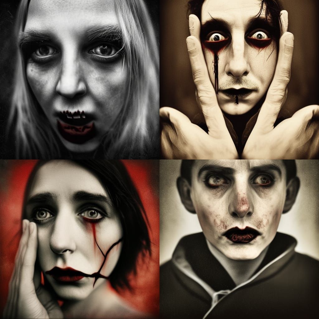 Singer as Dracula: Dramatic Ambient Portrait