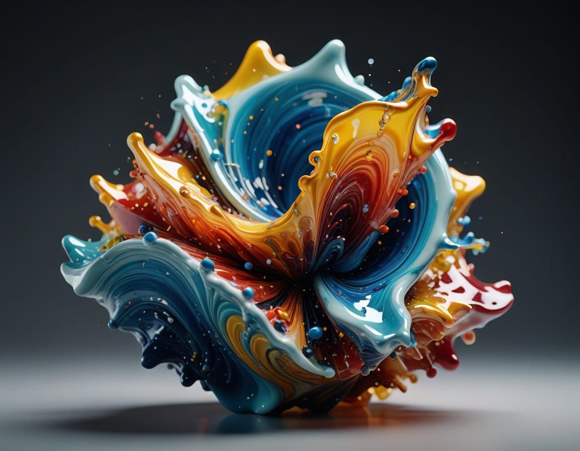 An ultra-detailed, photorealistic 4K shot of an abstract por...