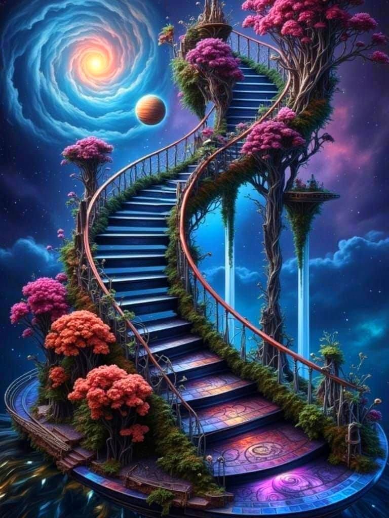 Cosmic Stairway Ascending to Infinite Knowledge
