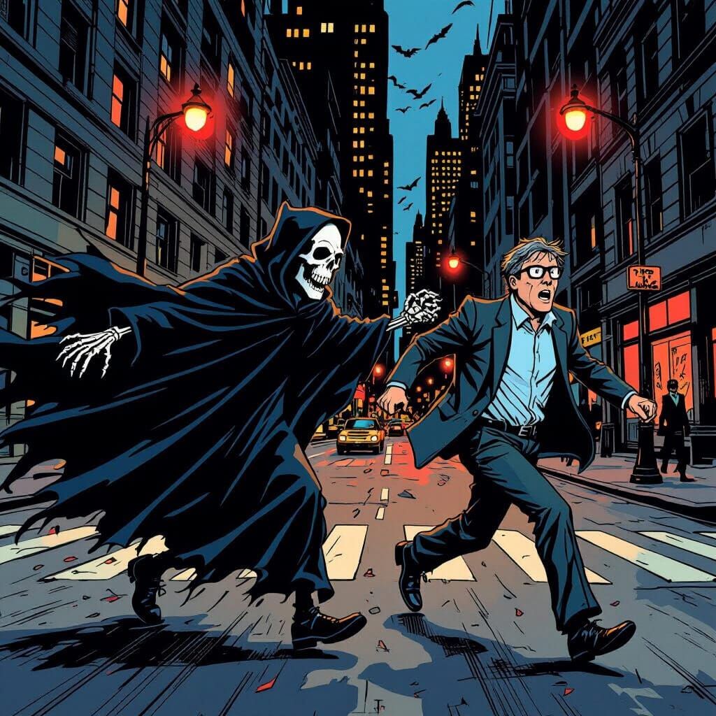 Death Chases Startled Bill Gates on City Street