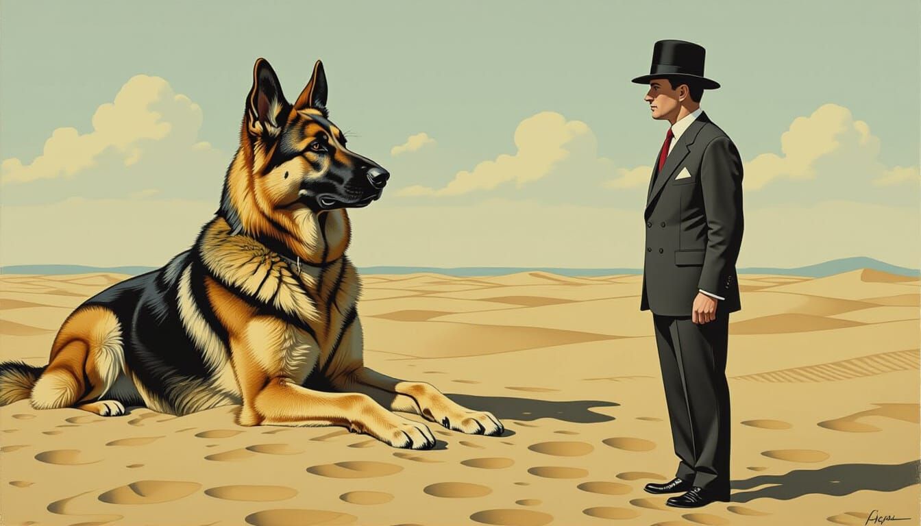 Man Discovers Giant Sphinx Dog in Belgian Desert