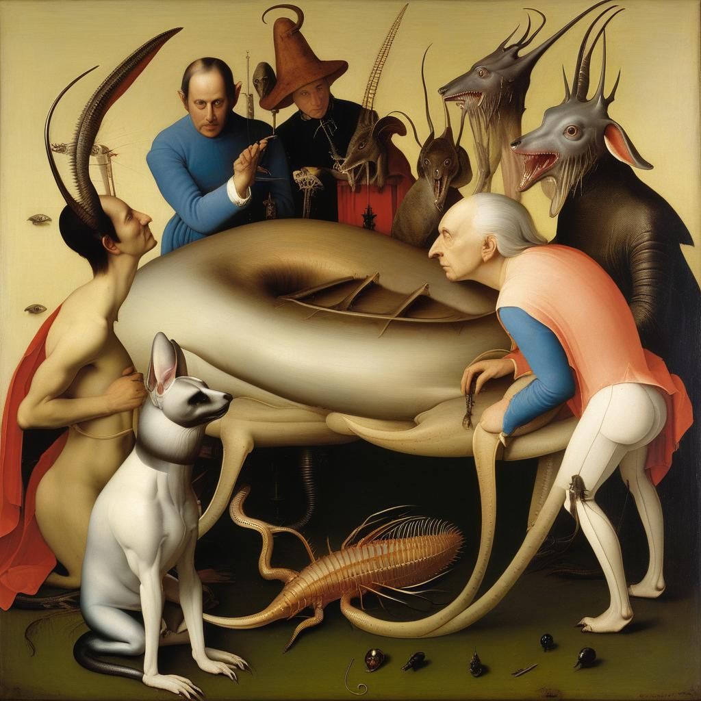 Surreal Insane Asylum in Gothic Steampunk Style