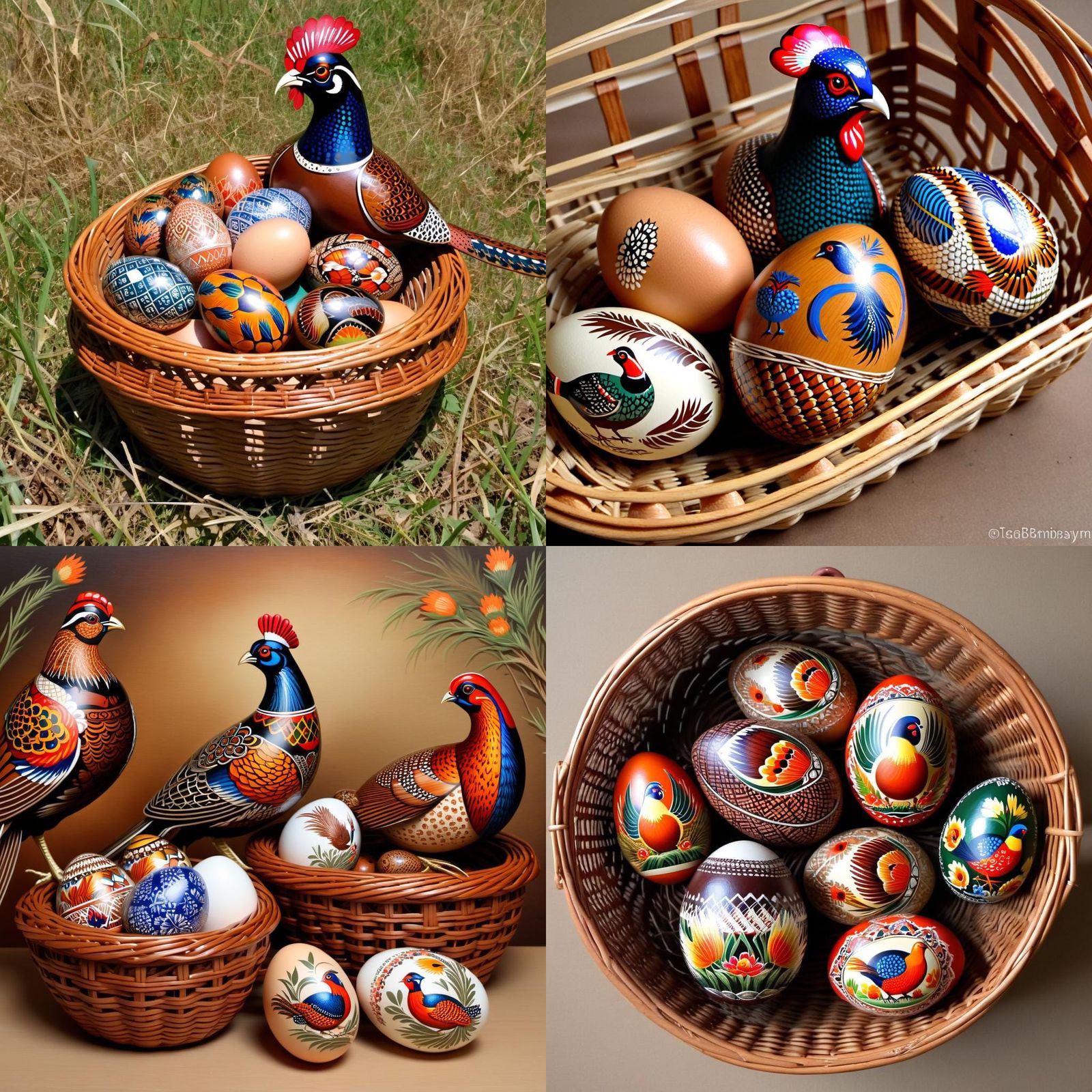 Pysanky Eggs and Pheasants