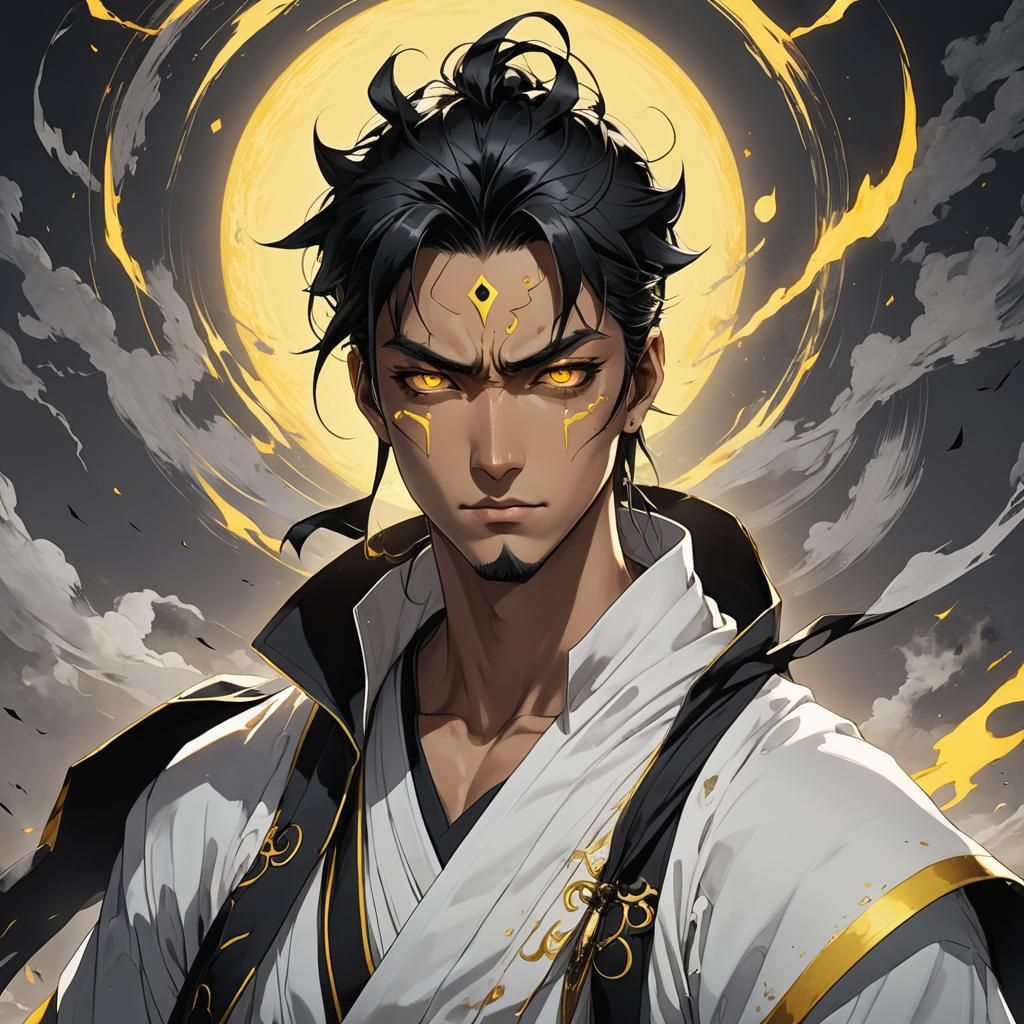 Cursed Spirit with Shadow Powers in Anime Style