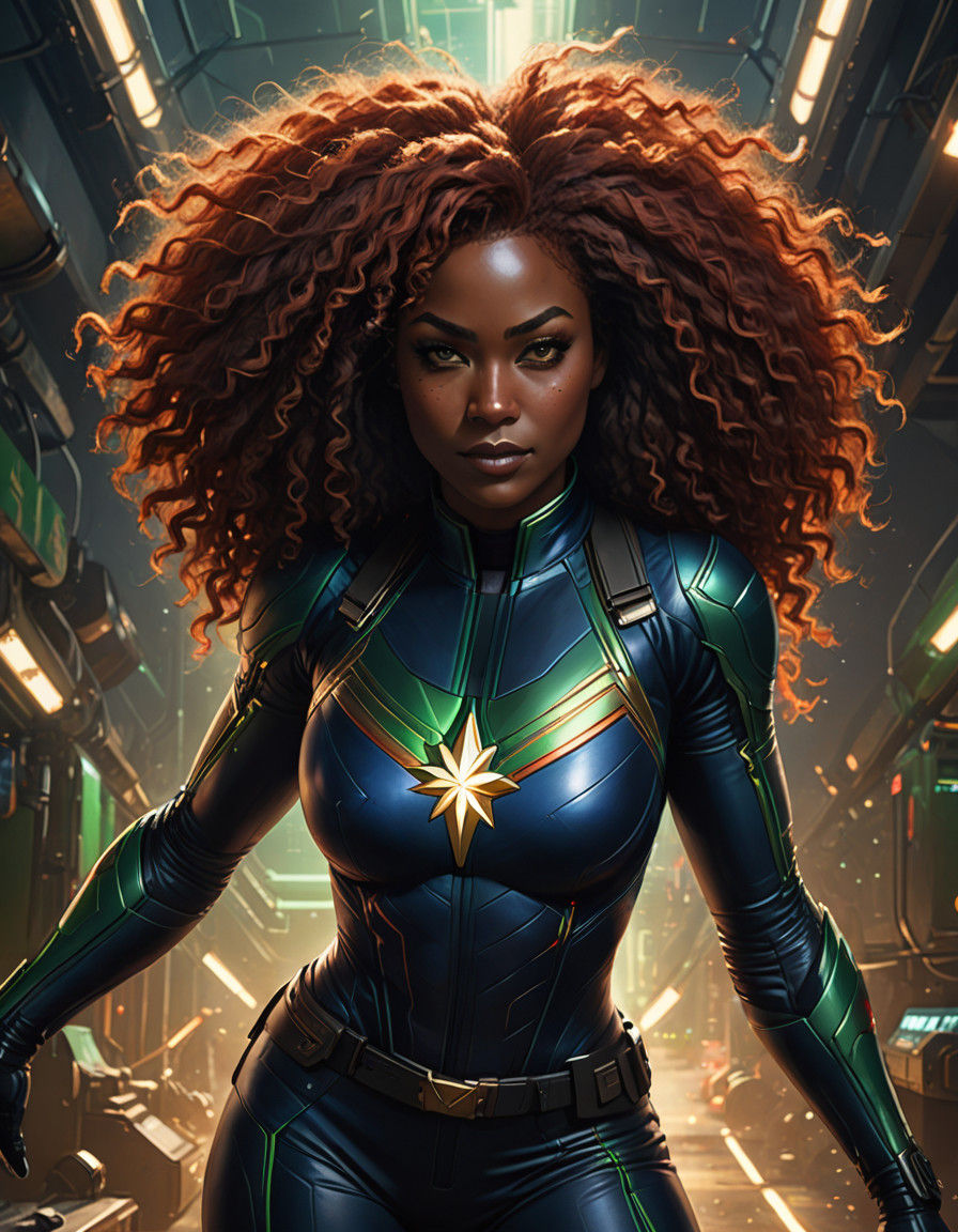 Dark Skinned Heroine in Marvel Cinematic Universe Style