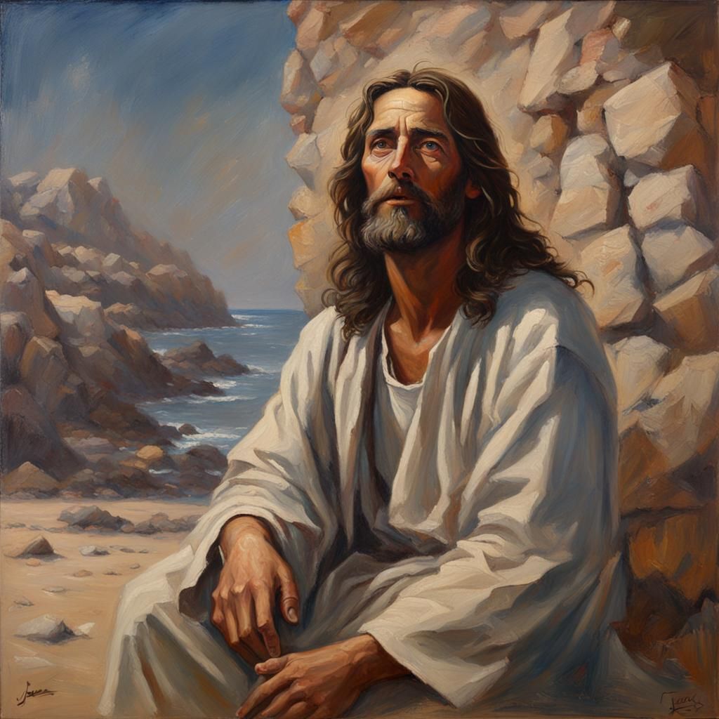 Classical Oil Painting of Jesus Christ