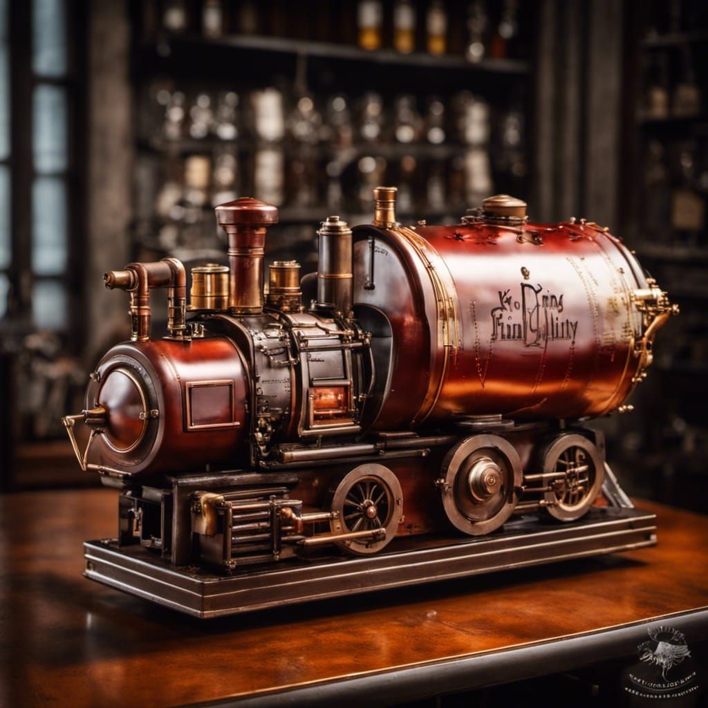 Steampunk Steam Locomotive with Conductor's Booth