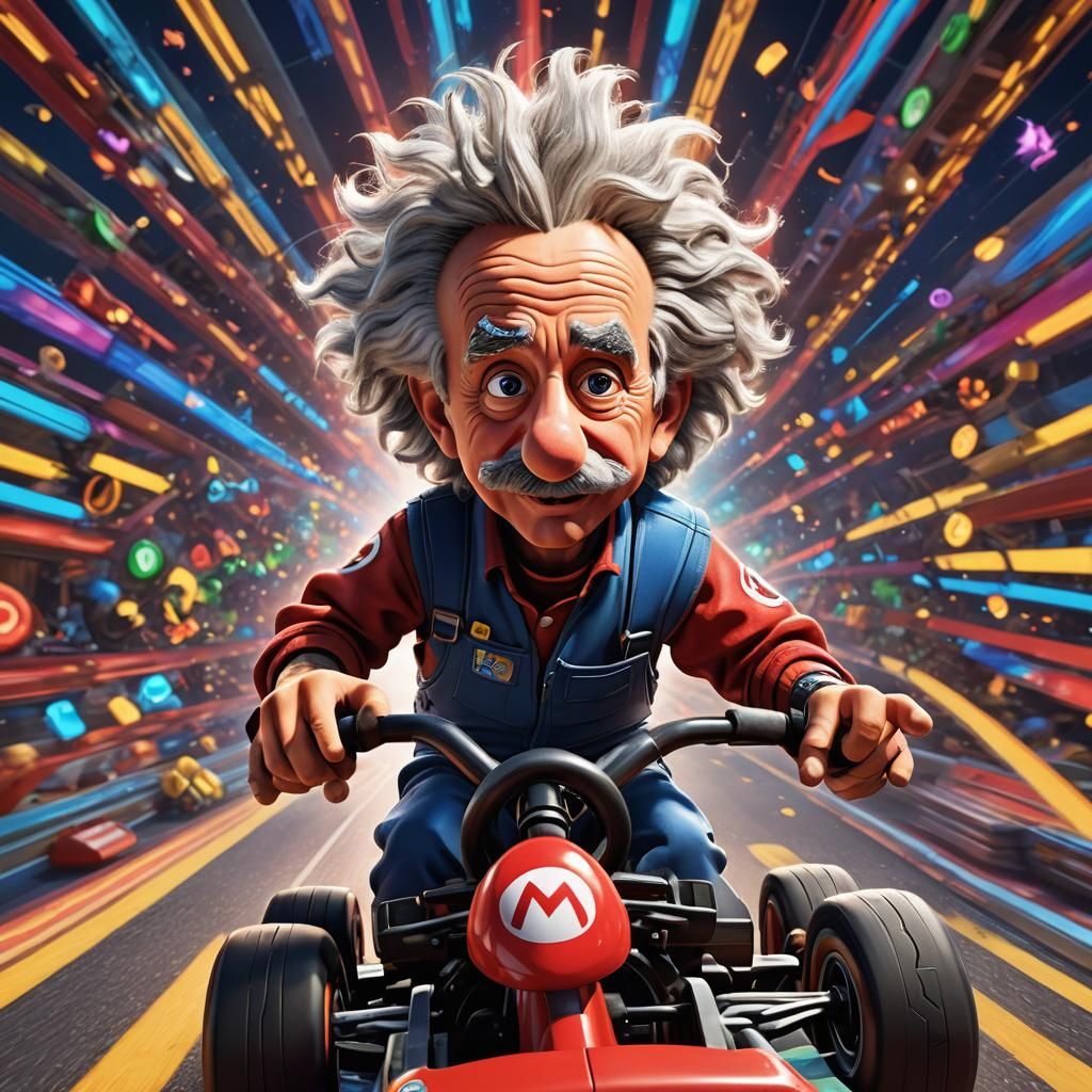 Albert Einstein  mario kart character