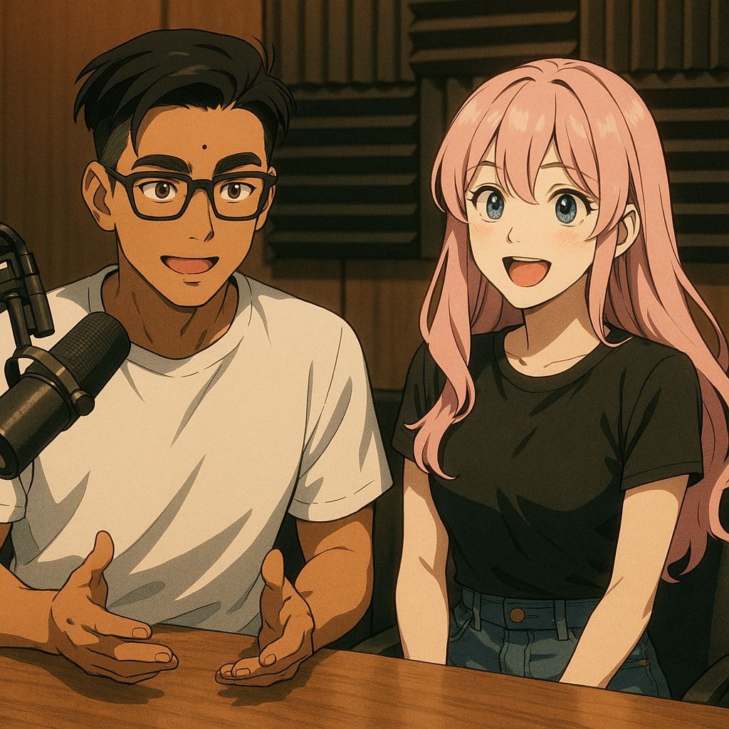 Podcast Studio Anime-Style Digital Illustration